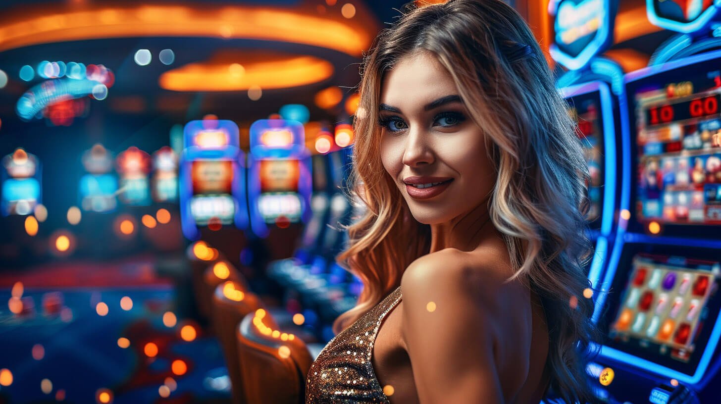 Slot game mechanics နှင့် spin button ပုံ